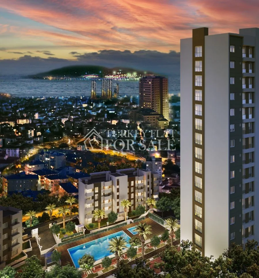 Luxury apartments for sale with forest view for investment in Kartal, Istanbul, İstanbul