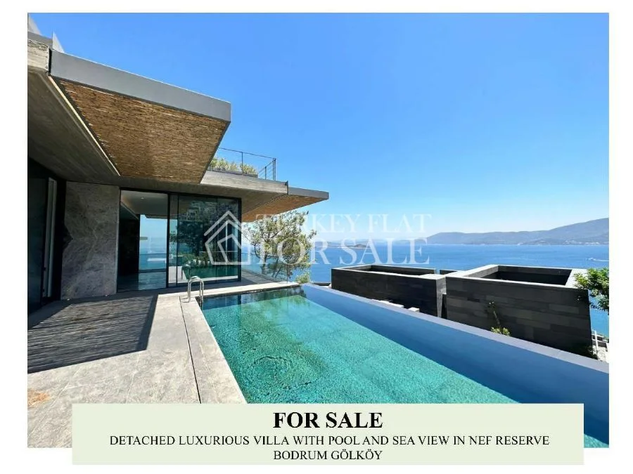 فيلا فاخرة مستقلة للبيع مع مسبح وإطلالة بحرية في Nef Reserve Yalikavak Bodrum Gölköy – الصورة 1